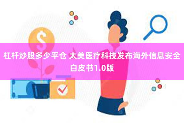 杠杆炒股多少平仓 太美医疗科技发布海外信息安全白皮书1.0版