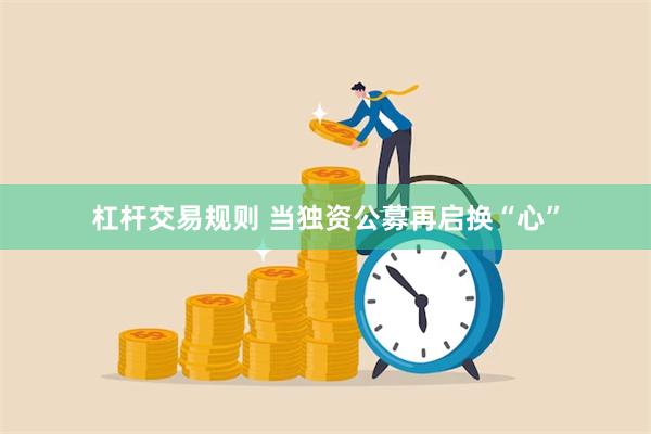 杠杆交易规则 当独资公募再启换“心”