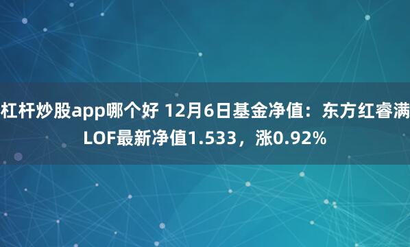 杠杆炒股app哪个好 12月6日基金净值：东方红睿满LOF最新净值1.533，涨0.92%